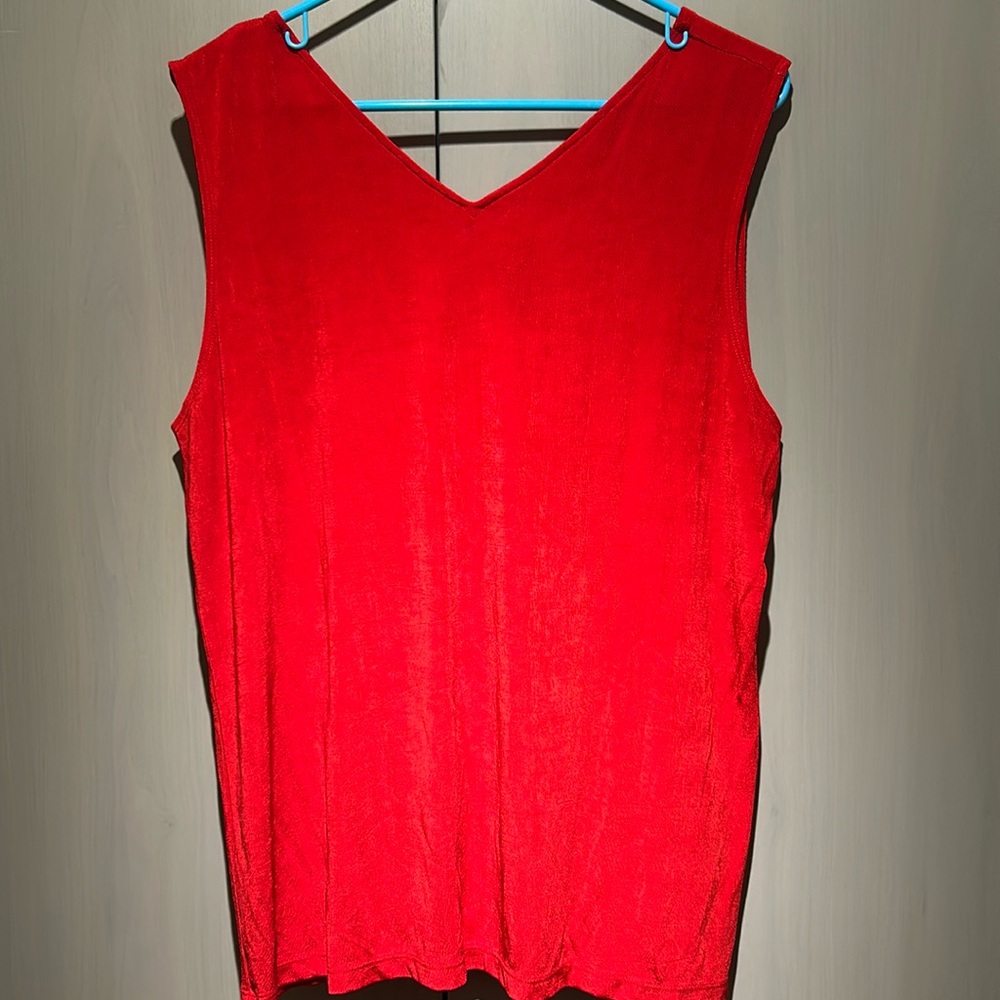 Chico's Travelers Red Sleeveless Tank size 3 (XL)